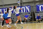 Volleyball vs Babson  Wheaton Women's Volleyball vs Babson College. - Photo by Keith Nordstrom : Wheaton, Volleyball, VB